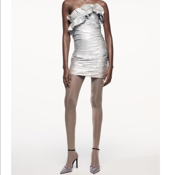 ZARA SPARKLY HIGH HEELED SHOES like PRADA - Picture 8 of 14